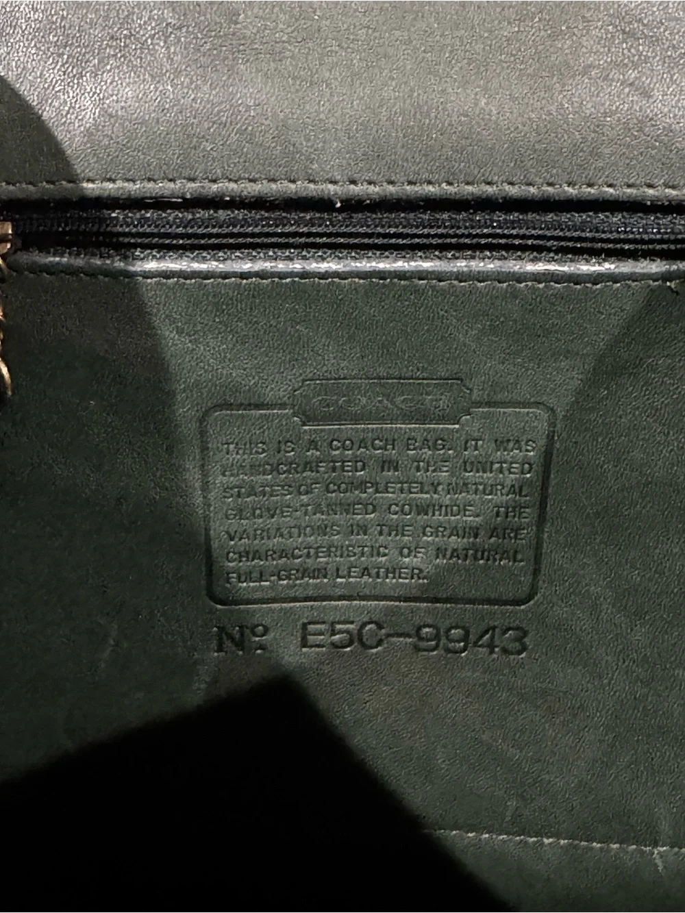 RARE BOTTLE GREEN / NEAR MINT Vintage Coach Classic Backpack (Style 9943)